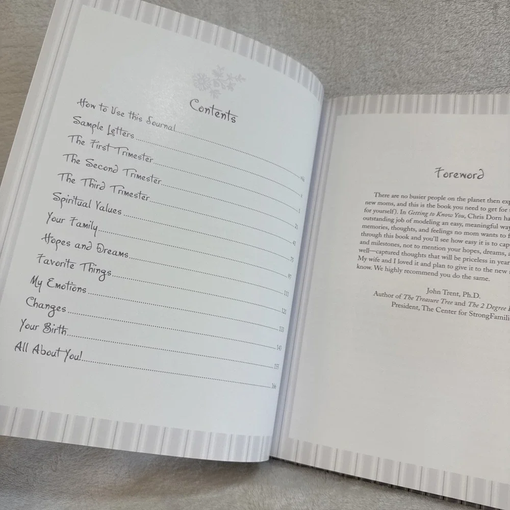 Getting to Know You A Journal for Expecting Parents Christine M Dorn Guided Book